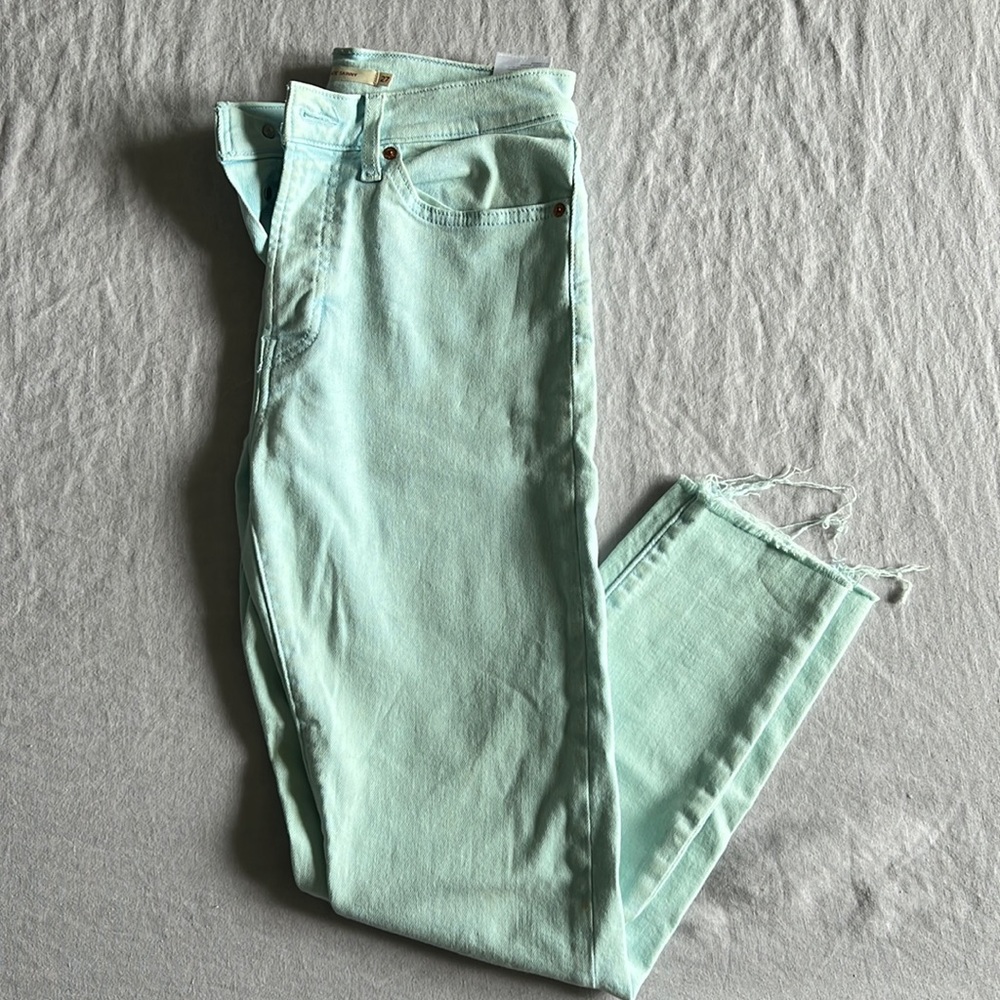 Levis Skinny Acid Wash Light Blue Jeans